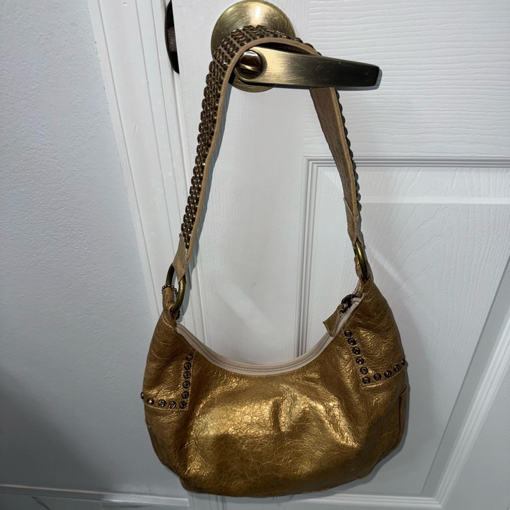 Sparkly Bronze Leatherock Shoulder Bag!